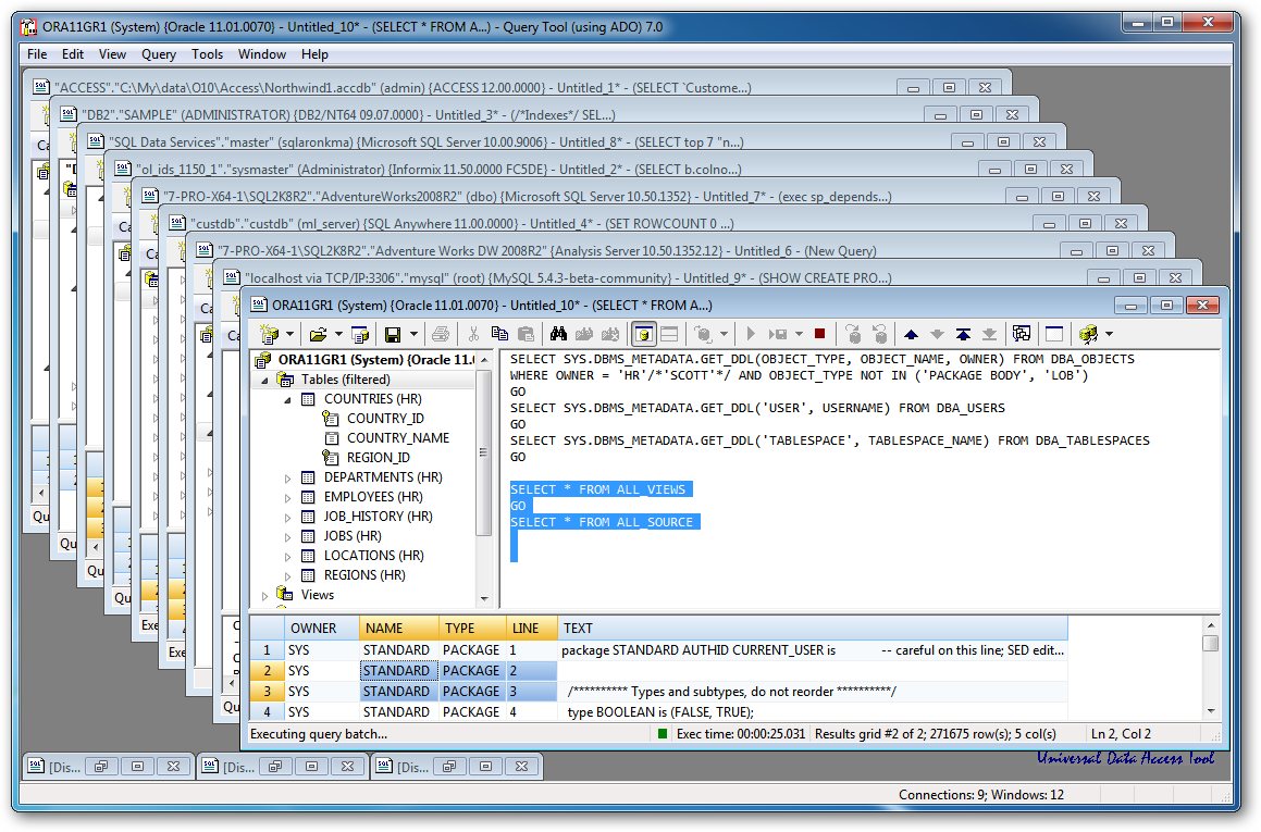 Click to view Query Tool (using ADO) 7.0 x64 Edition 7.0.3.7 screenshot