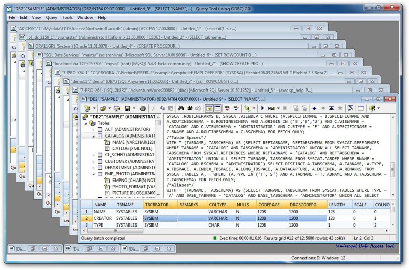 Query Tool (using ODBC) x64 Edition 7.0.4.31 screenshot